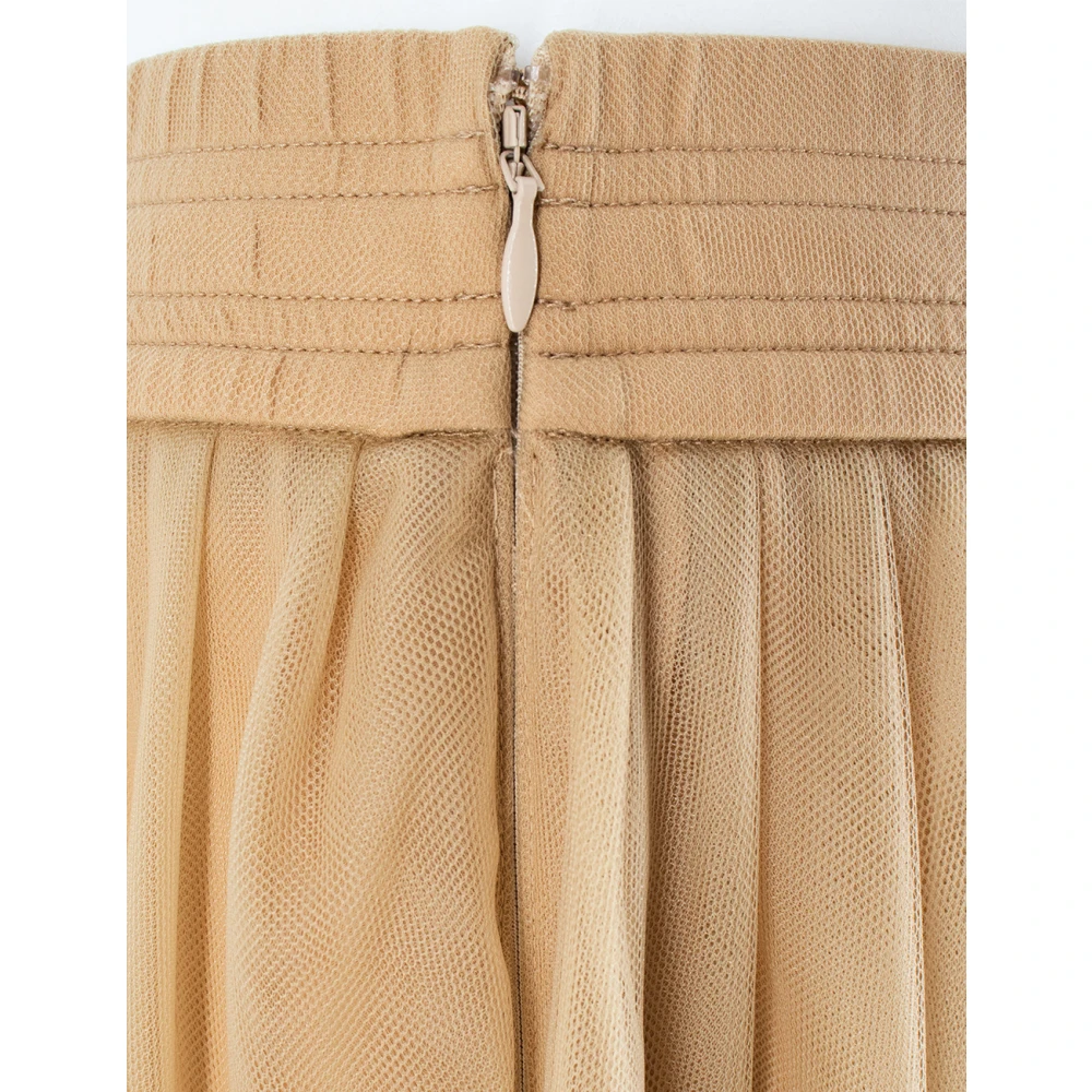Fabiana Filippi Luxe Tule Midi Rok Brown Dames