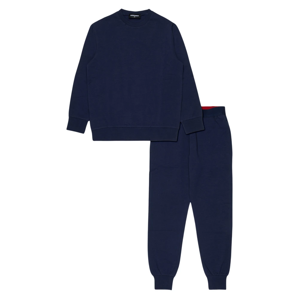 Dsquared2 Unisex Kids Blue Kids Sport Sets, 12 Y, Logo Pyjama Set