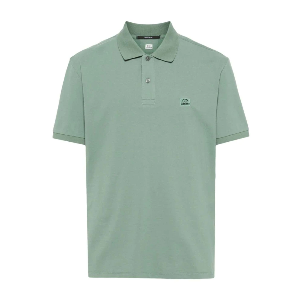 C.P. Company Groen Geborduurd Logo Polo Shirt Green Heren