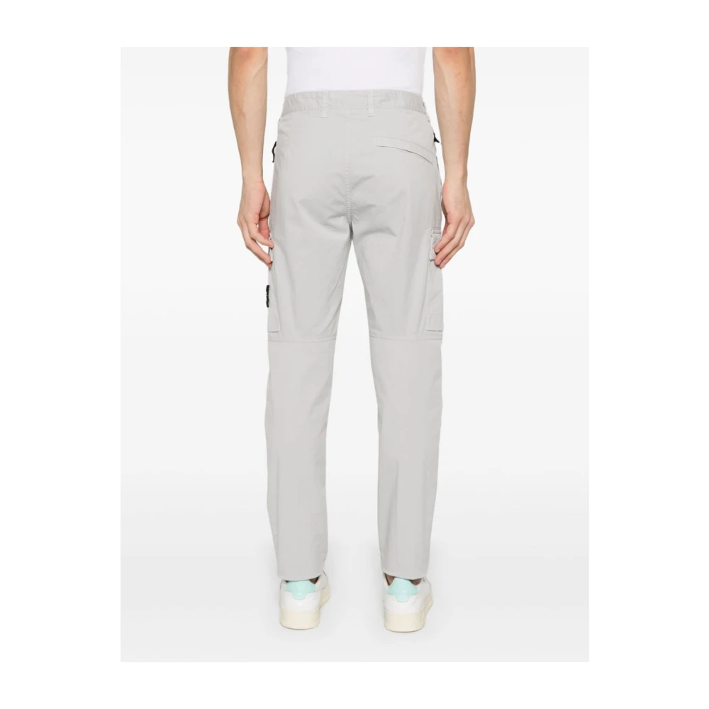 Stone Island Grijze Broek Verrijk Garderobe Eigentijdse Look Gray Heren
