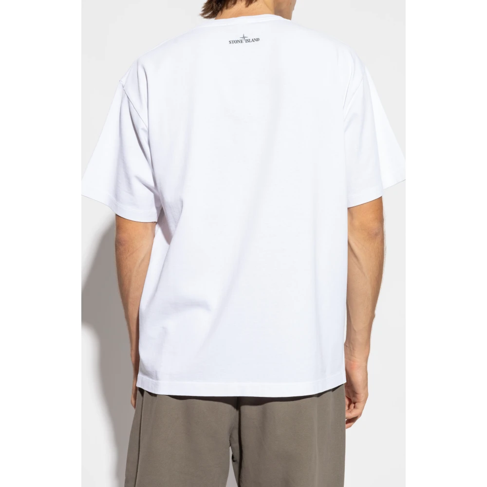 Stone Island T-shirt met print White Heren