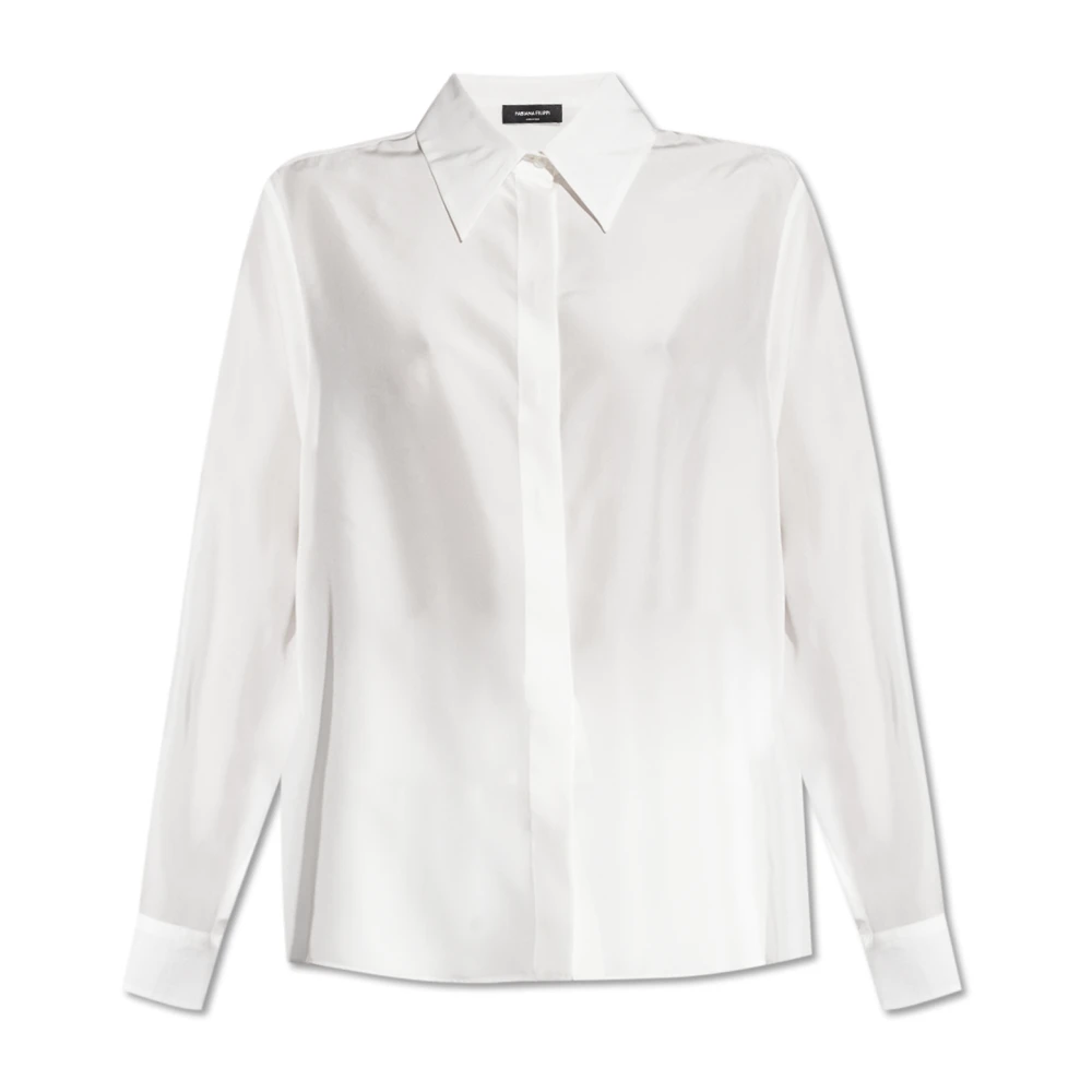 Fabiana Filippi Zijden shirt White Dames