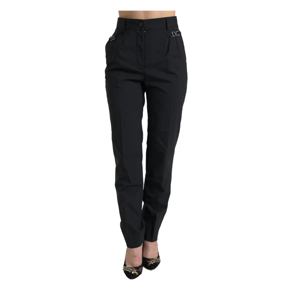 Dolce & Gabbana Women's Black Tapered Trousers, Xs, Tapered Trousers