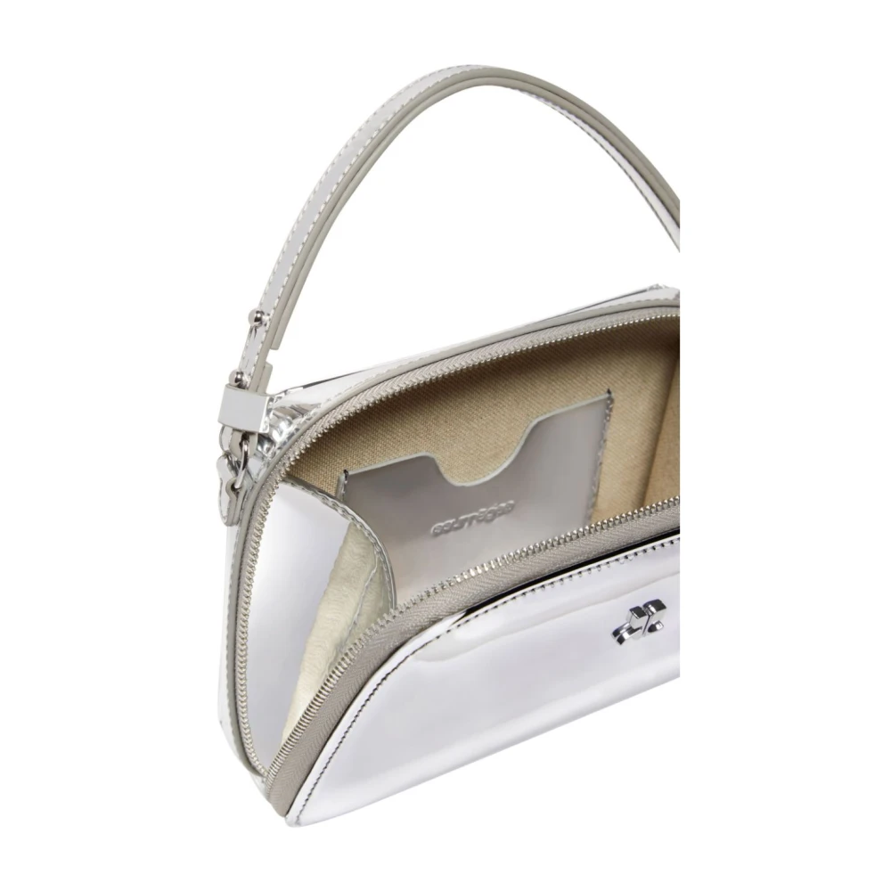 Courrèges Spiegelende Afwerking Ketting-handtas Gray Dames