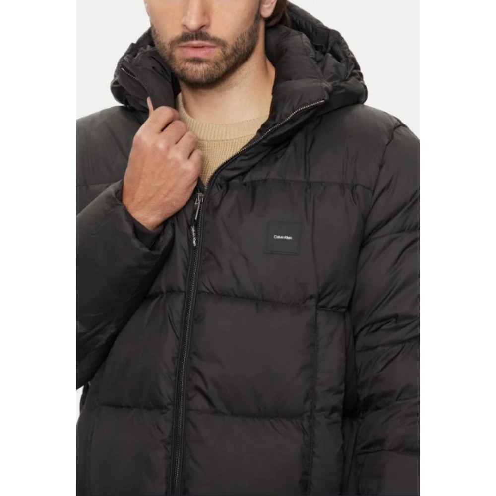 Calvin Klein Heren Gewatteerde Hooded Puffer Jas Black Heren