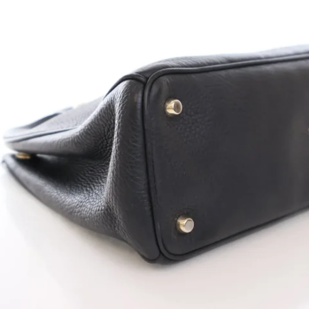 Dior Vintage Pre-owned Leather handbags Black Dames