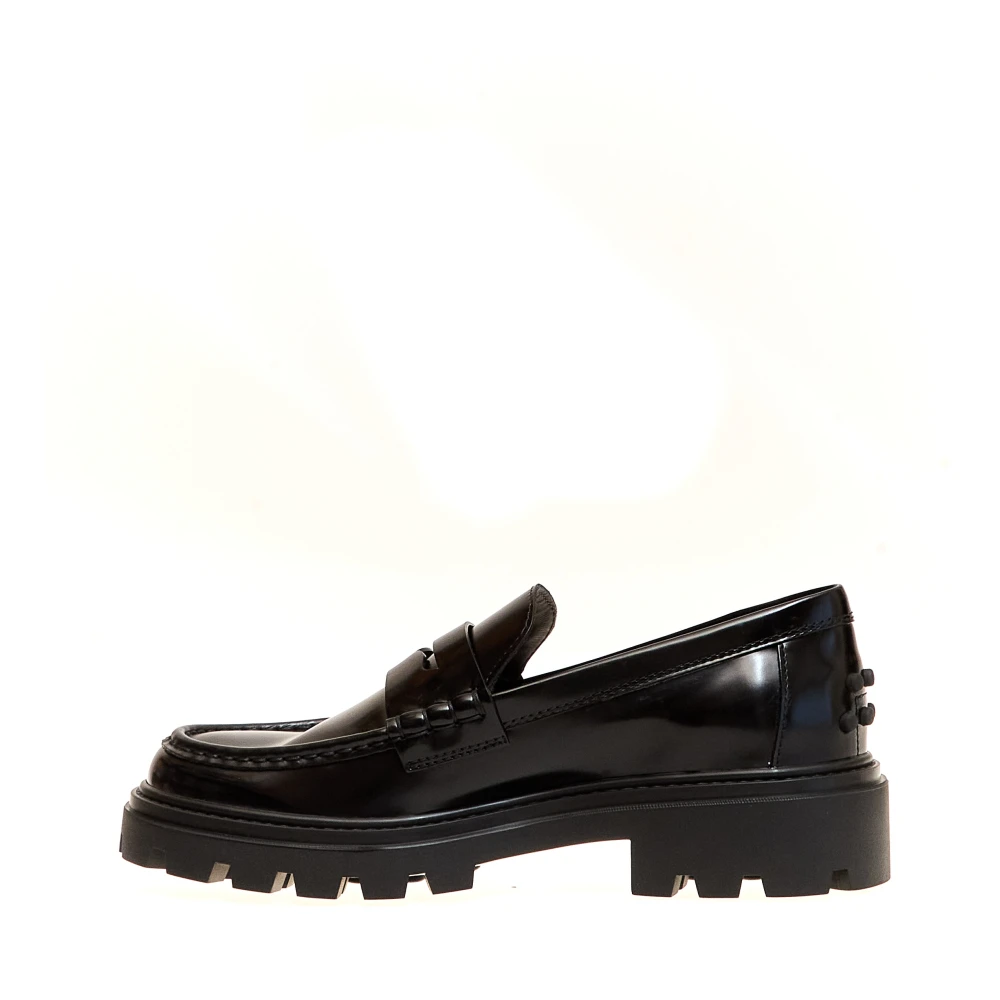 Tod's Zwarte Loafer Schoenen Elegante Stijl