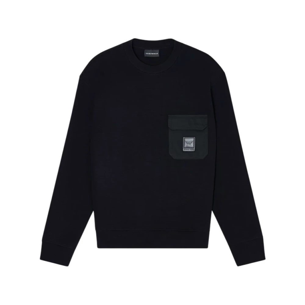 Emporio Armani Men's Black Sweatshirts,, Jumpers For Small