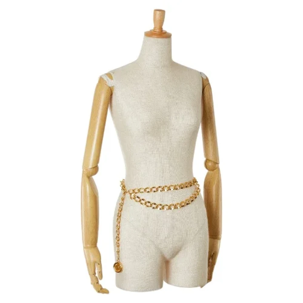 Chanel Vintage Pre-owned Metal belts Yellow Dames