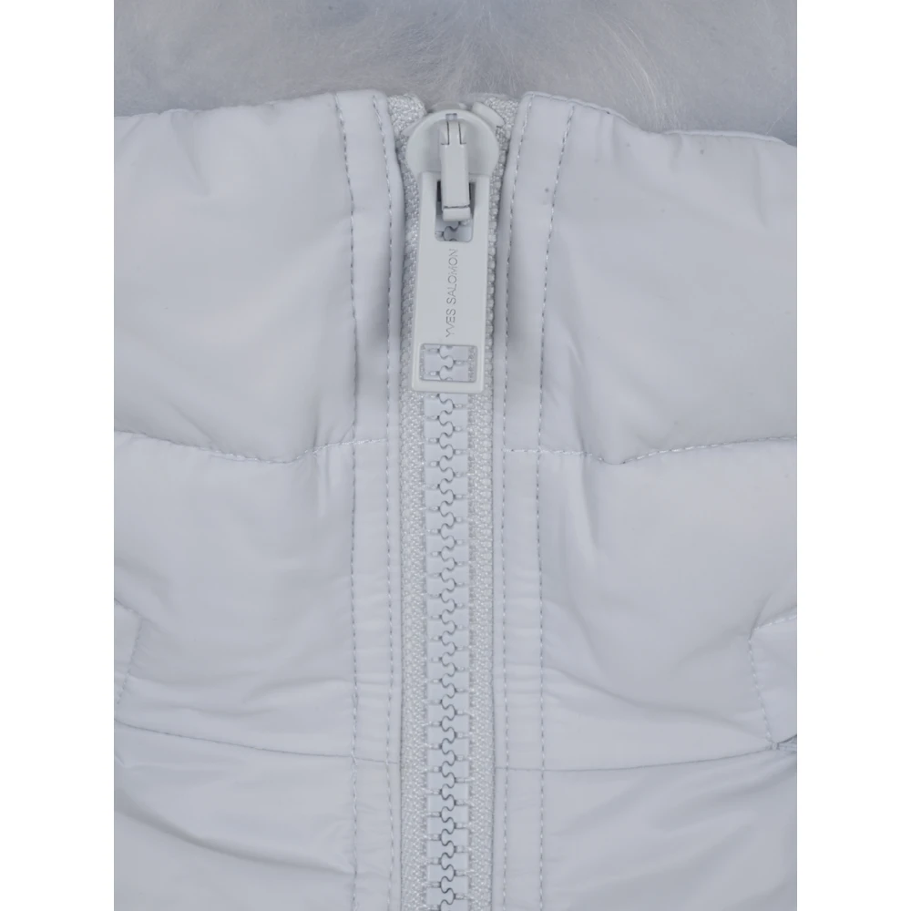 Yves Salomon Blauwe Jassen met Doudoune Stijl Blue Dames