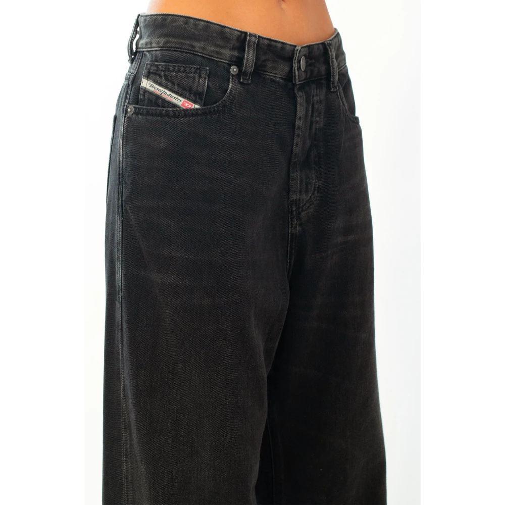 Diesel Zwarte Was Relaxed Jeans 1996 Stijl Black Dames