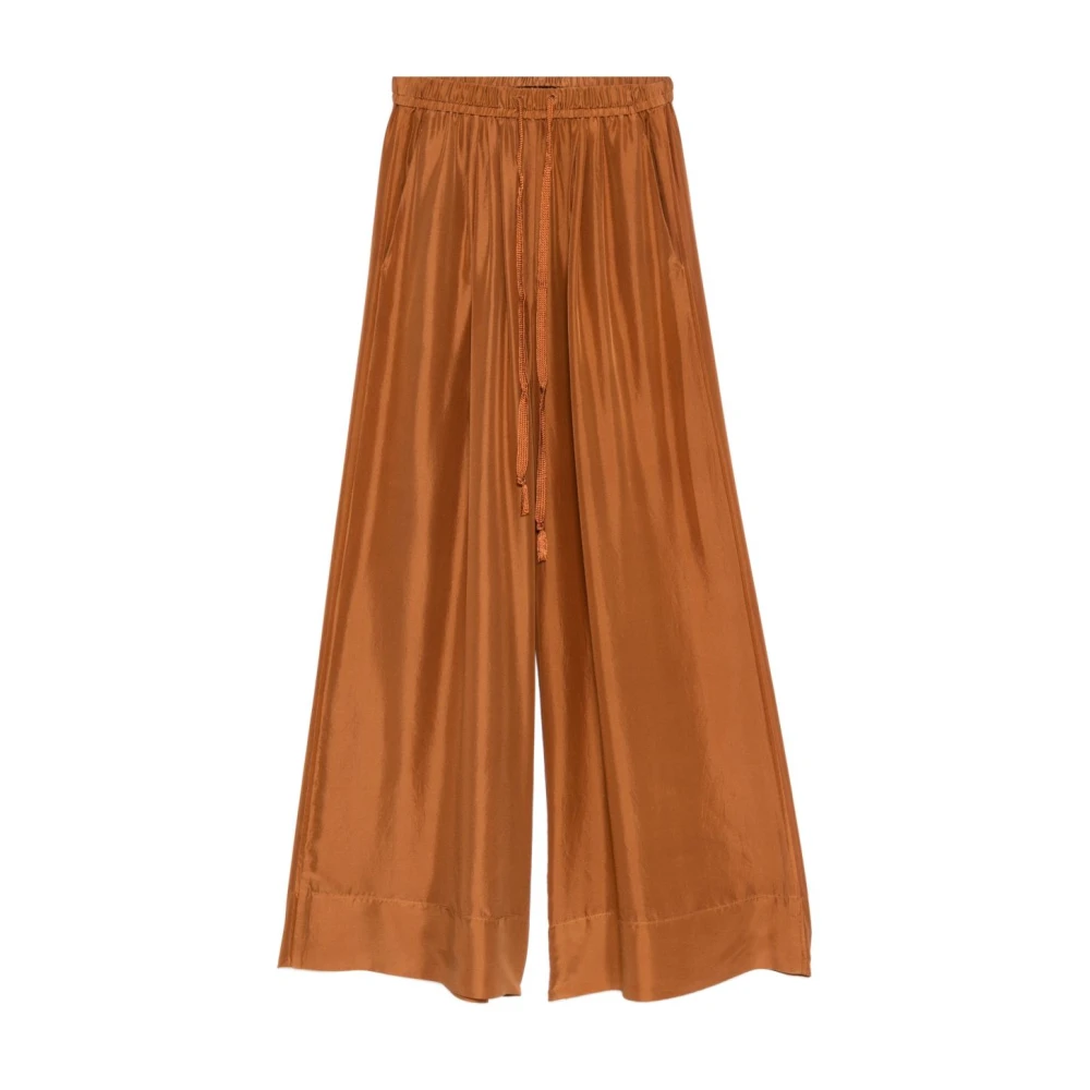 Forte Forte Women's Brown Wide Trousers, S, My Trousers Trousers