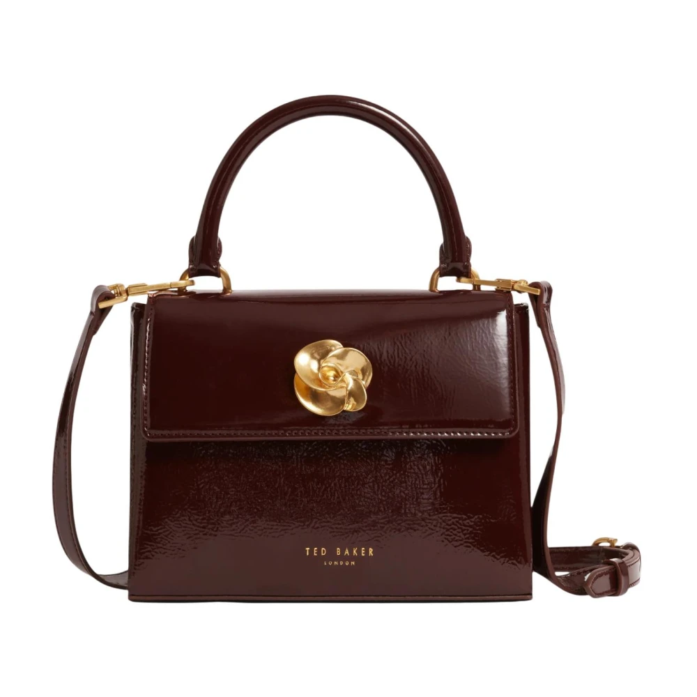 Ted Baker Women's Brown Handbags, One Size, Rose Detail Mini Crinkle Bag