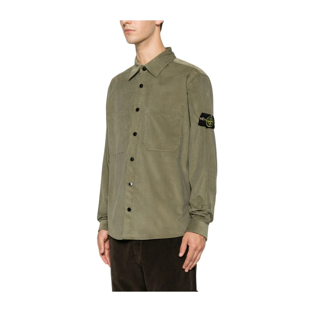 Stone Island , Light Jackets, Male, Green, L, S0144 Overshirt