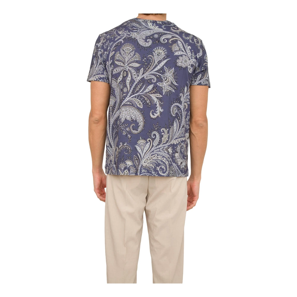 ETRO Blauwe Roma T-shirt Multicolor Heren