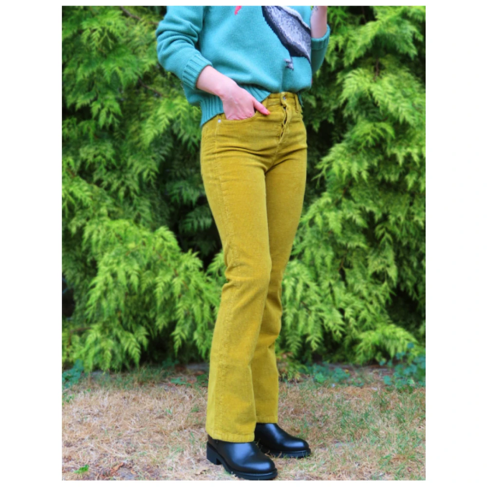 Denim Studio Flare Corduroy Broek Jeff Brown Dames