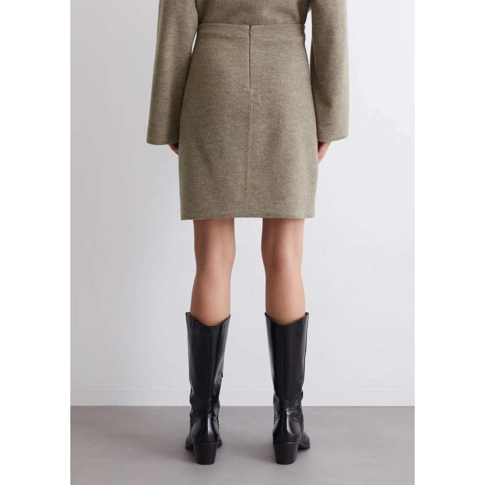 Marc O'Polo Wollen minirok gevormd Brown Dames