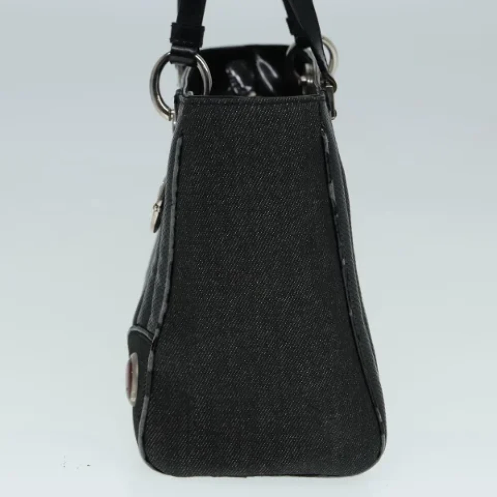 Dior Vintage Pre-owned Leather handbags Black Dames