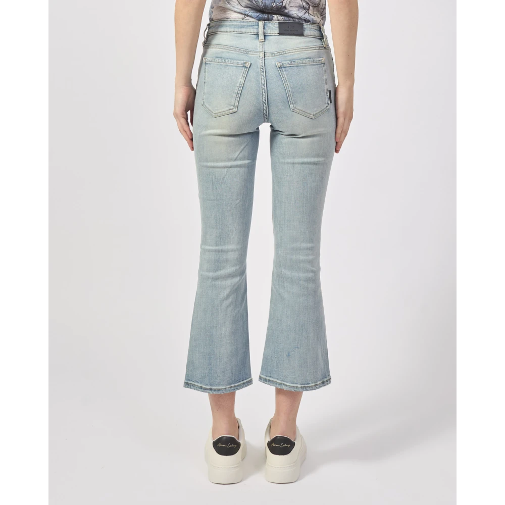 Armani Exchange Straight Leg Denim Jeans Blue Dames