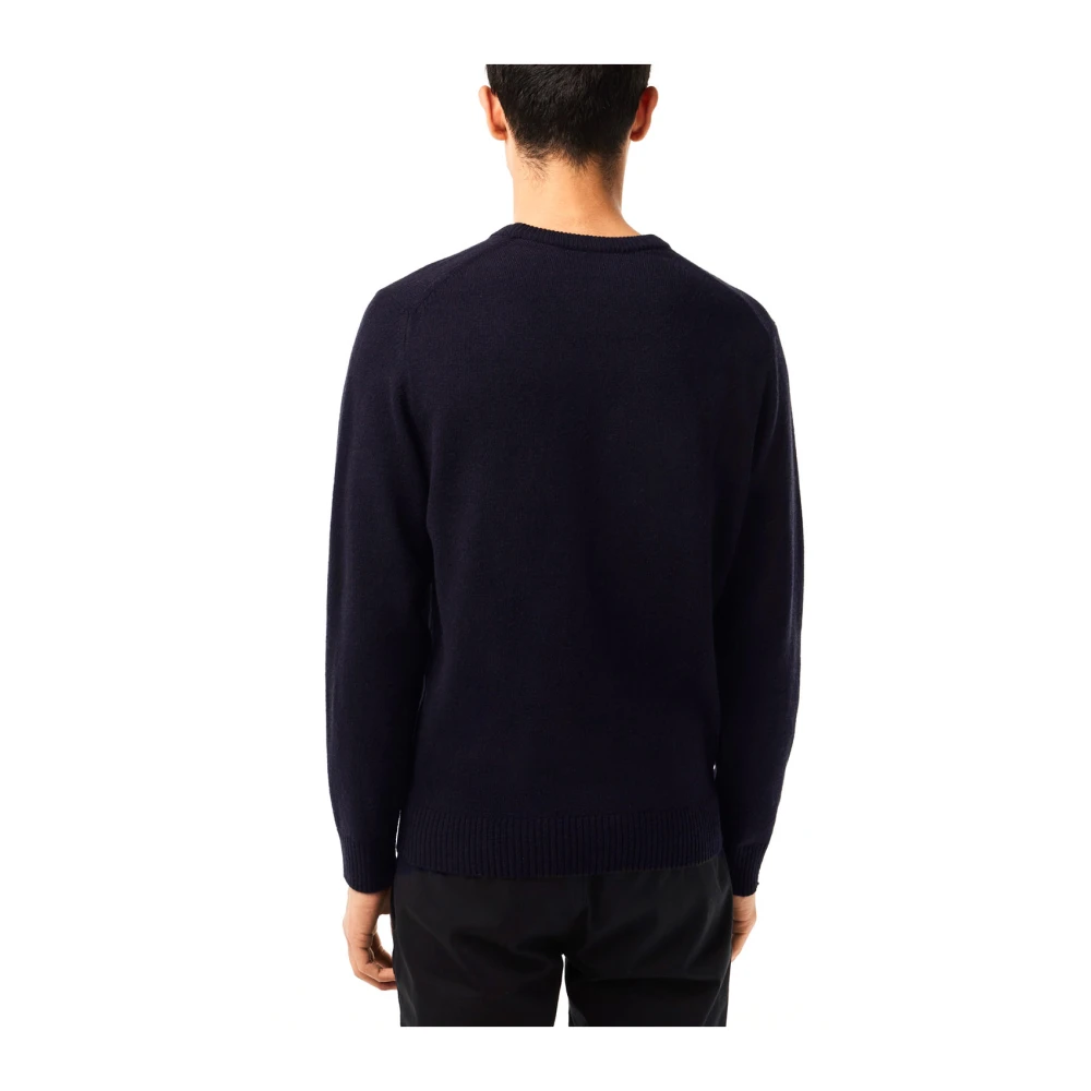 Lacoste Blauwe Sweater Klassiek Logo Geborduurd Blue Heren