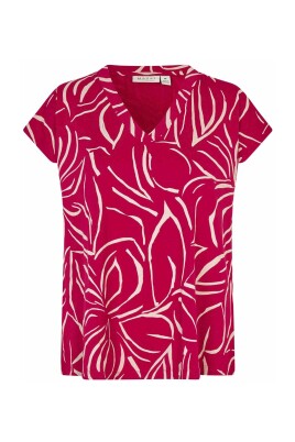 red-blouse-with-v-neck-short-sleeves