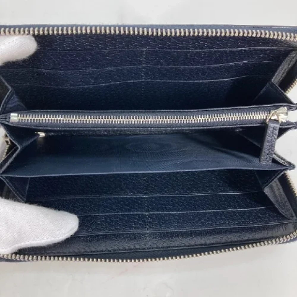 Gucci Vintage Pre-owned Canvas wallets Blue Dames