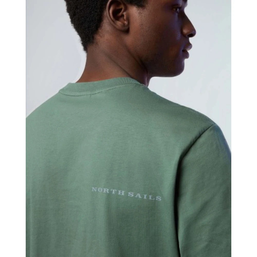 North Sails Heren T-shirt van biologisch en gerecycled katoen Green Heren