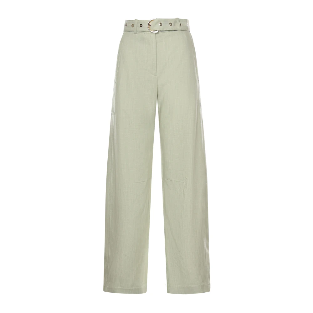 Pinko Pantalones Anchos Trousers Mujer Gris L Pantalones Anchos