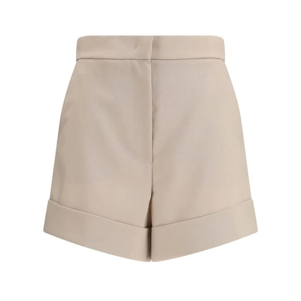 MAX MARA | Light beige canvas MXMCELEBRE shorts | female | 40 - Image 5