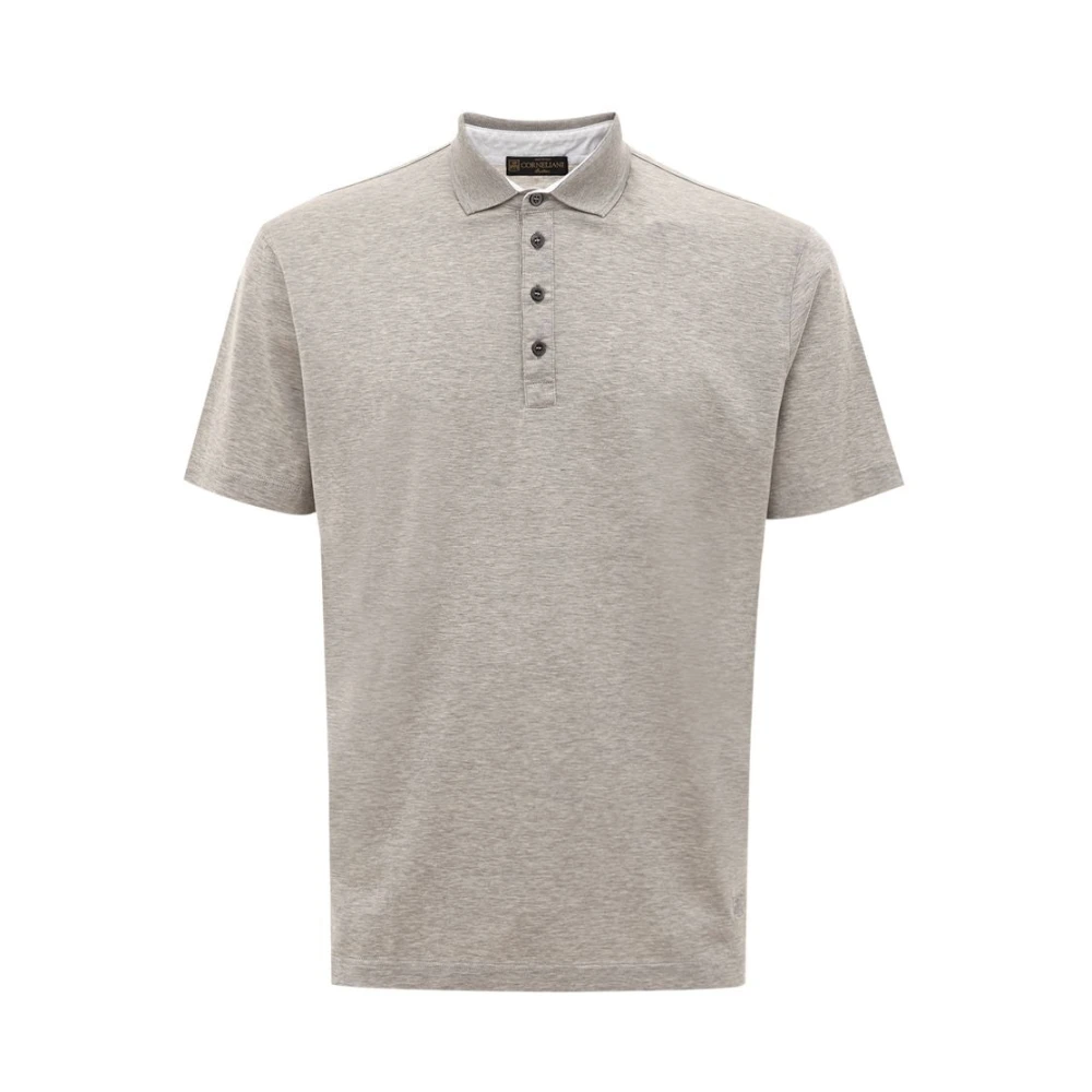 Corneliani Grijs Katoenen Poloshirt Gray Heren