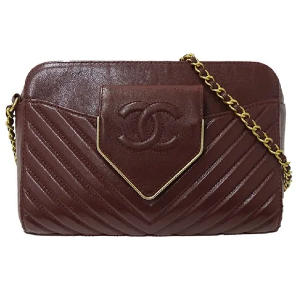 Chanel Vintage Pre-owned Leather chanel-bags Red Dames