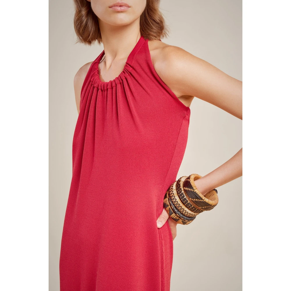 Liviana Conti Halternek Lange Jurk Red Dames