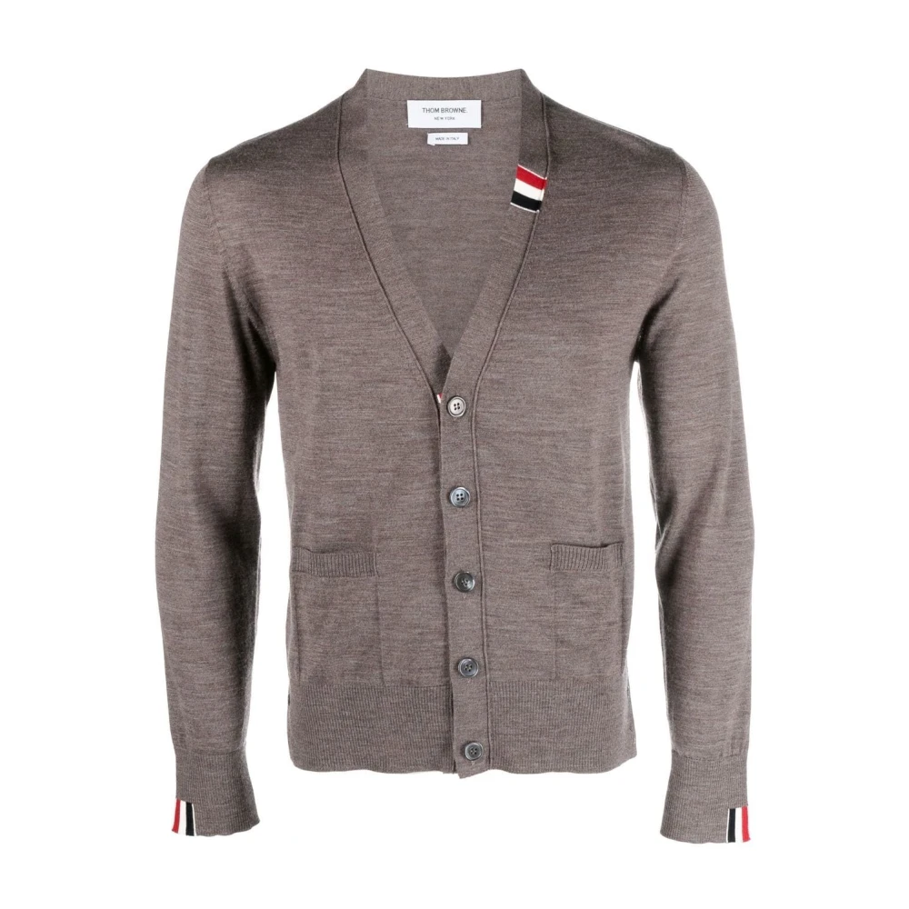 Thom Browne Bruine Button-Up Cardigan Sweater Brown Heren