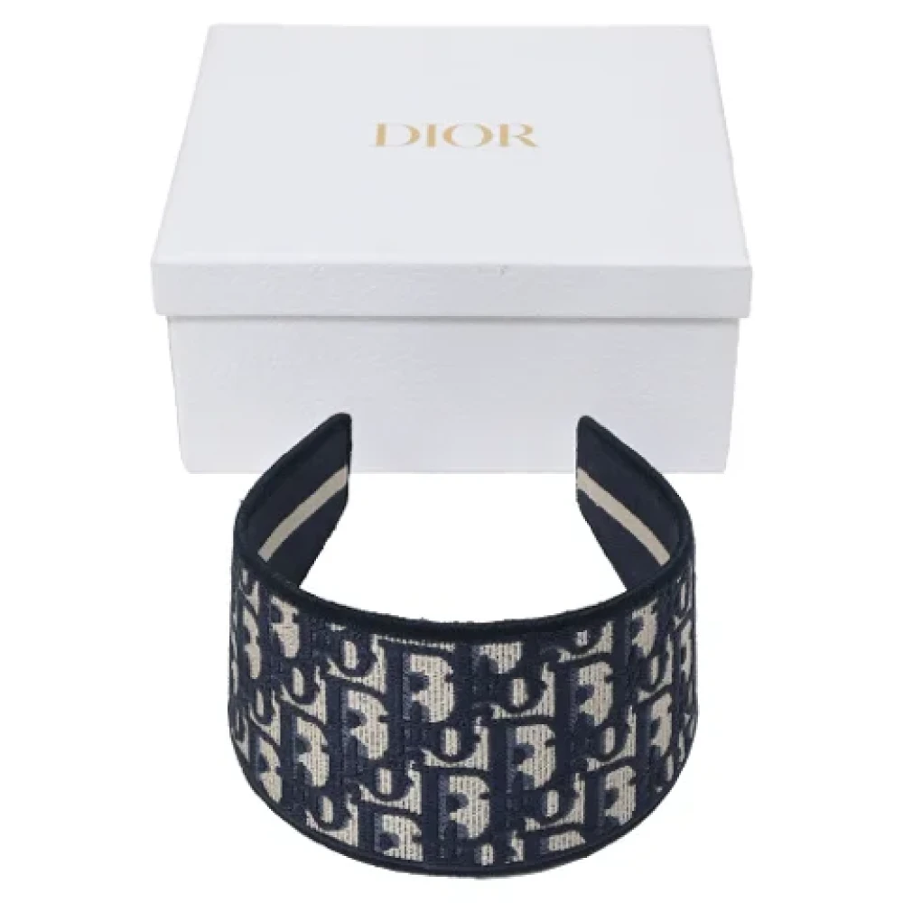 Dior Vintage Pre-owned Cotton hair-accessories Blue Dames