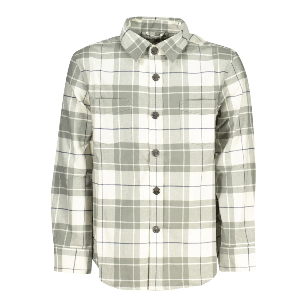 North Sails , Kids Shirts, Male, Gray, 8 Y, Checked Flannel Shirt