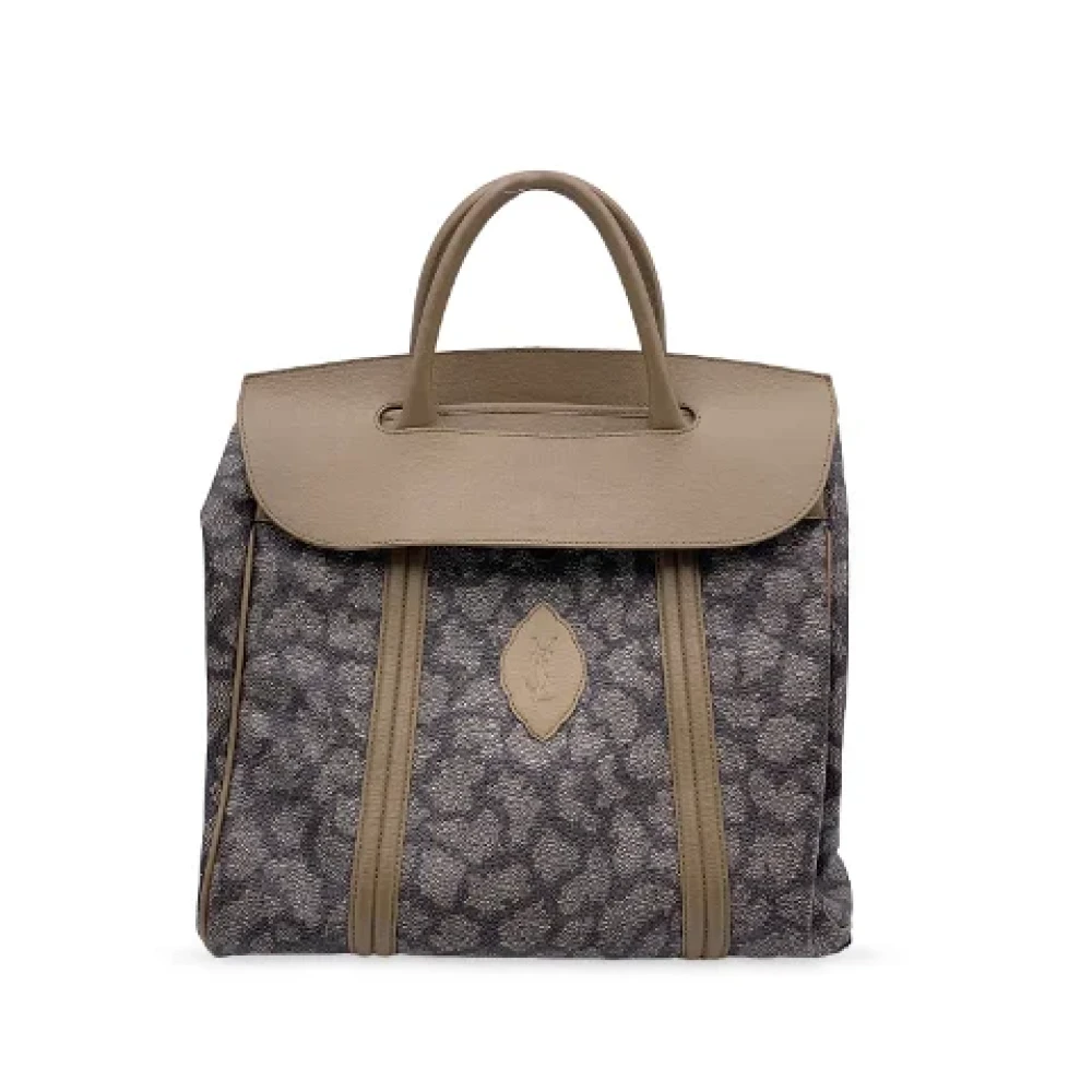 Yves Saint Laurent Vintage Pre-owned Canvas handbags Gray Dames