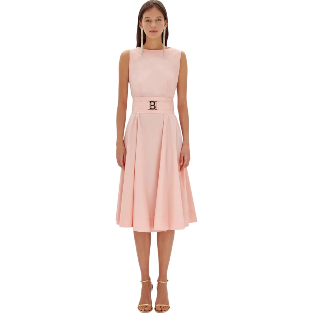 Blugirl Elegante Midi Jurk Pink Dames