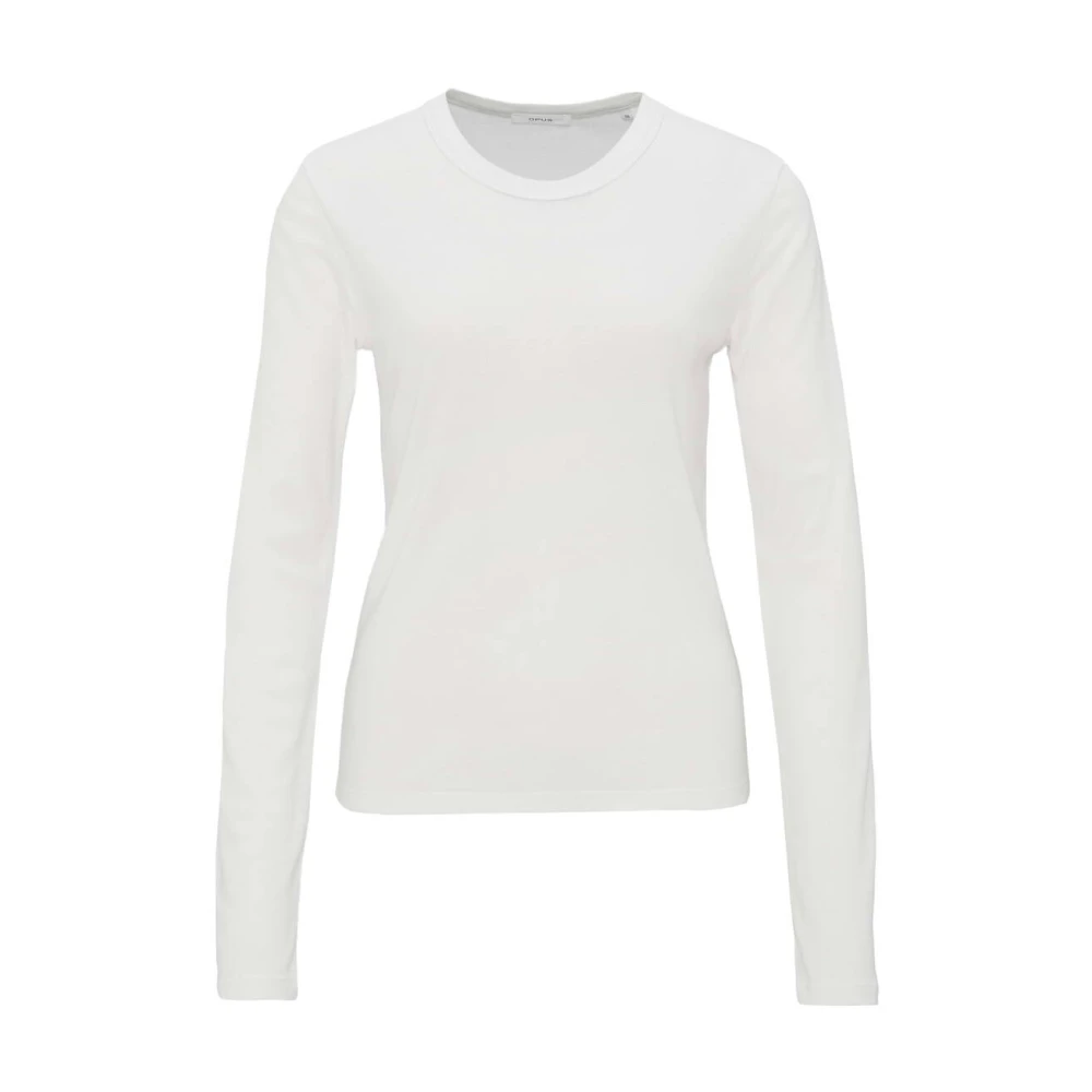 Opus Korte Mouw Top Sueli White Dames
