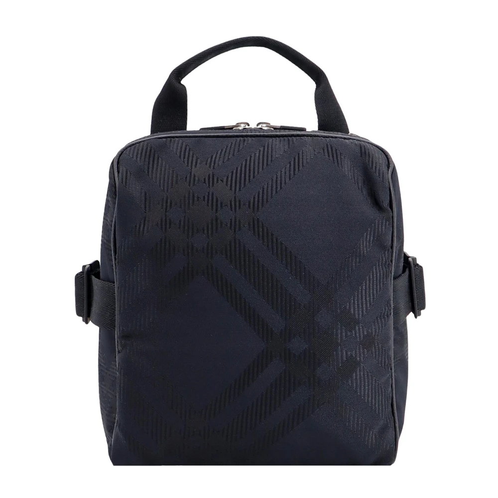 Burberry Zwarte Schoudertas met Dubbele Compartimenten Black Heren