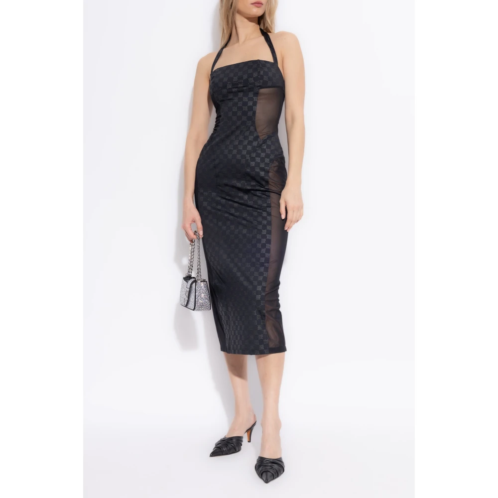 Misbhv Aansluitende jurk met logo Black Dames
