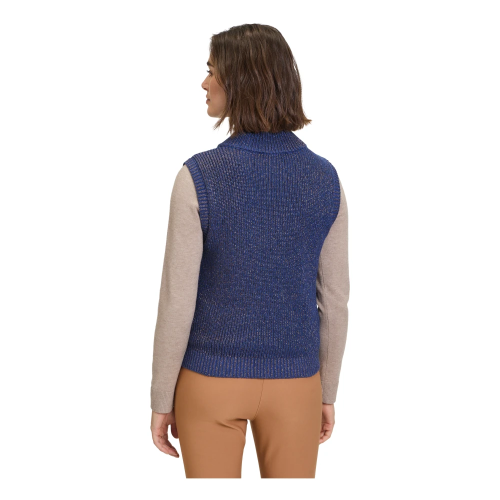 Betty Barclay Gebreid vest met rits Blue Dames