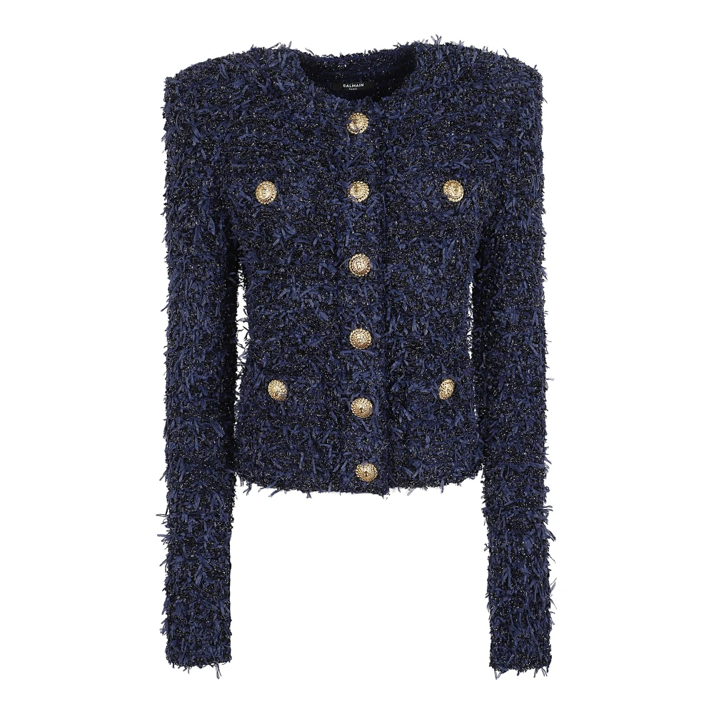 Balmain Blauw Jasje voor Dames Blue Dames