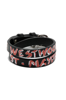 graffiti-print-leather-wrap-bracelet