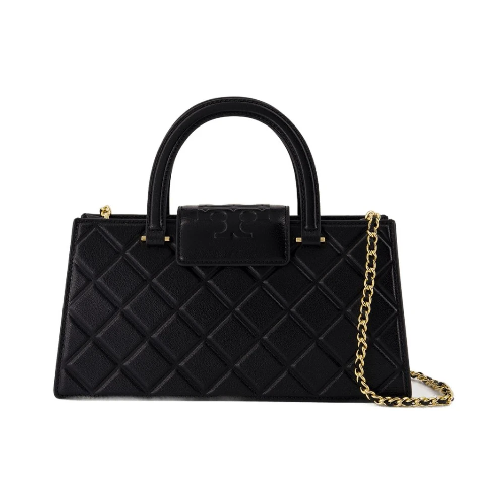 Tory Burch Women's Black Handbags, One Size, Leather Shoulder Bag With Chain
