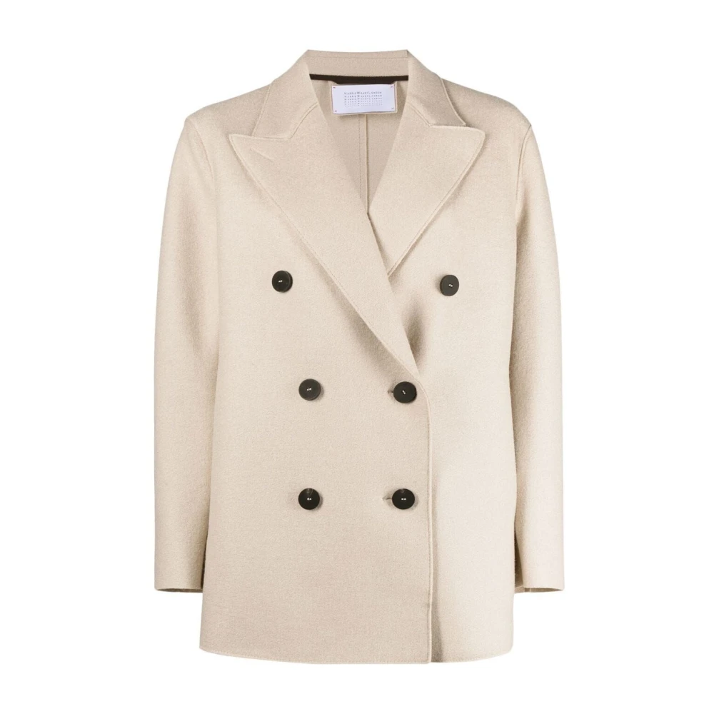 Harris Wharf London Amandel Slouchy Peacoat Beige Dames