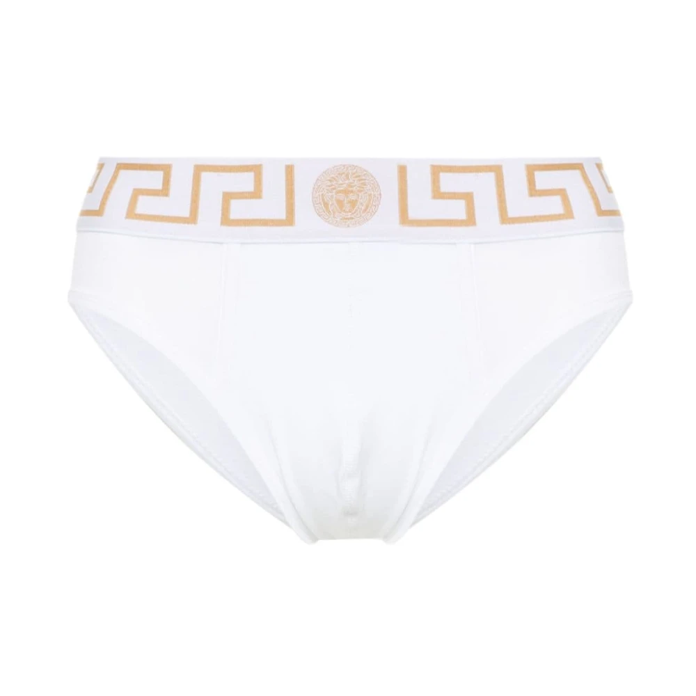 Versace Men's White Greca Border Underwear