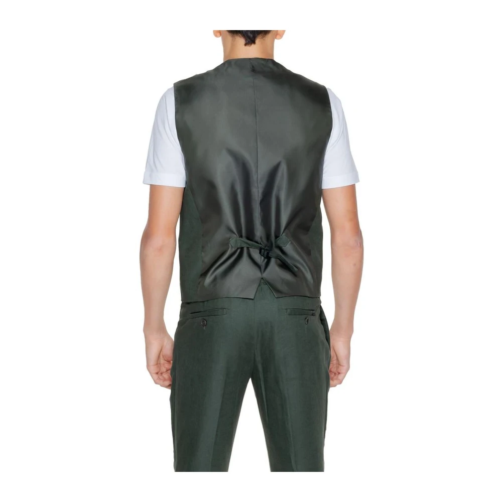 Antony Morato Linnen Blend Vest Collectie Green Heren