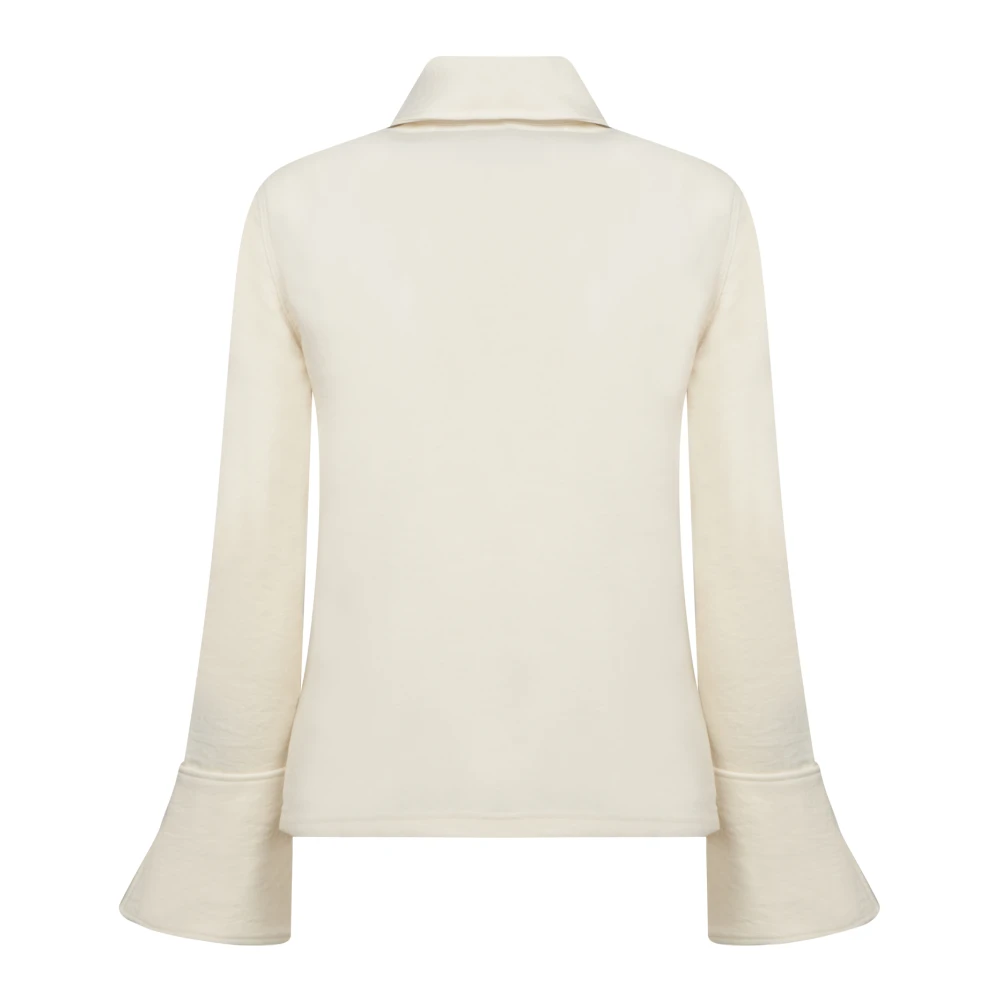 JW Anderson Witte Gebreide Trui met Rits Kraag White Dames