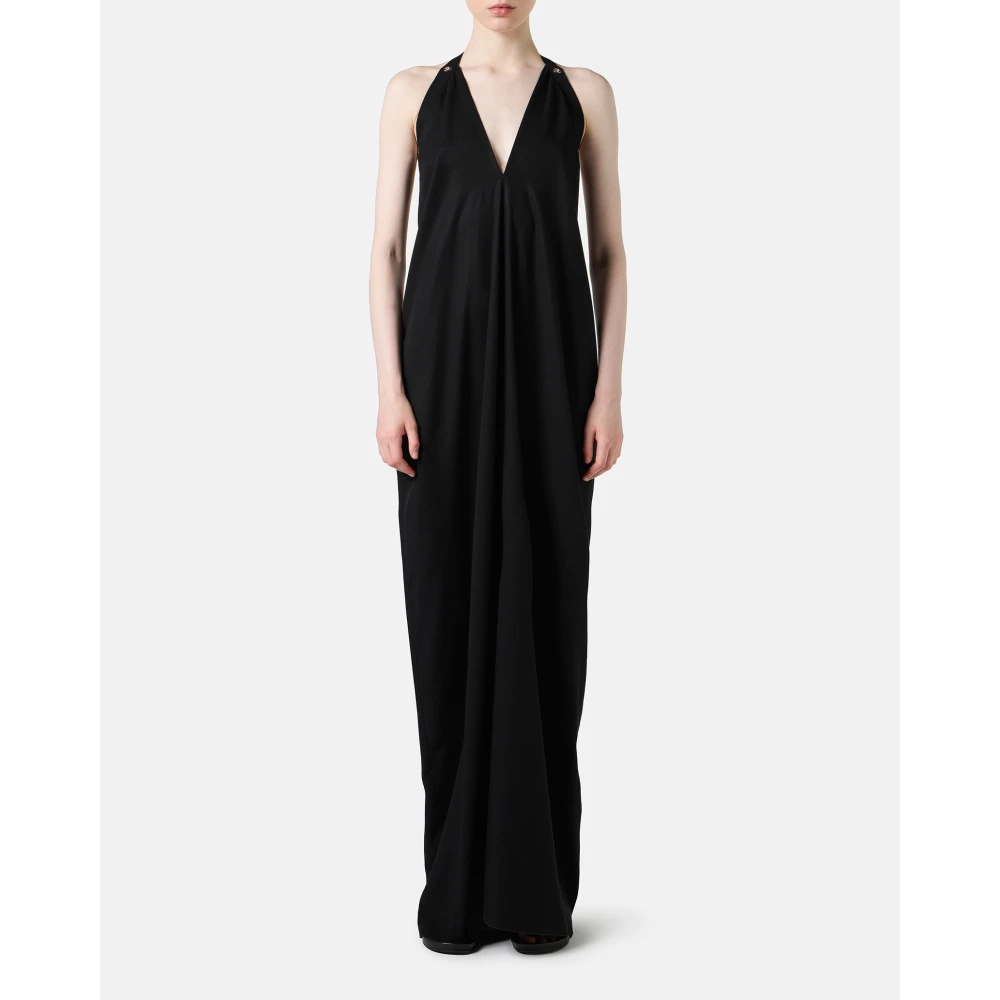 Iceberg Zwarte jurk in een volumineuze nieuwe pasvorm met Tencel-stof Black Dames