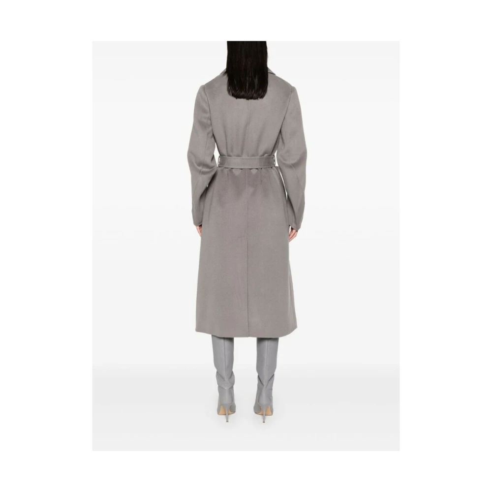 Diane Von Furstenberg Grijze wollen jas met ceintuur Gray Dames